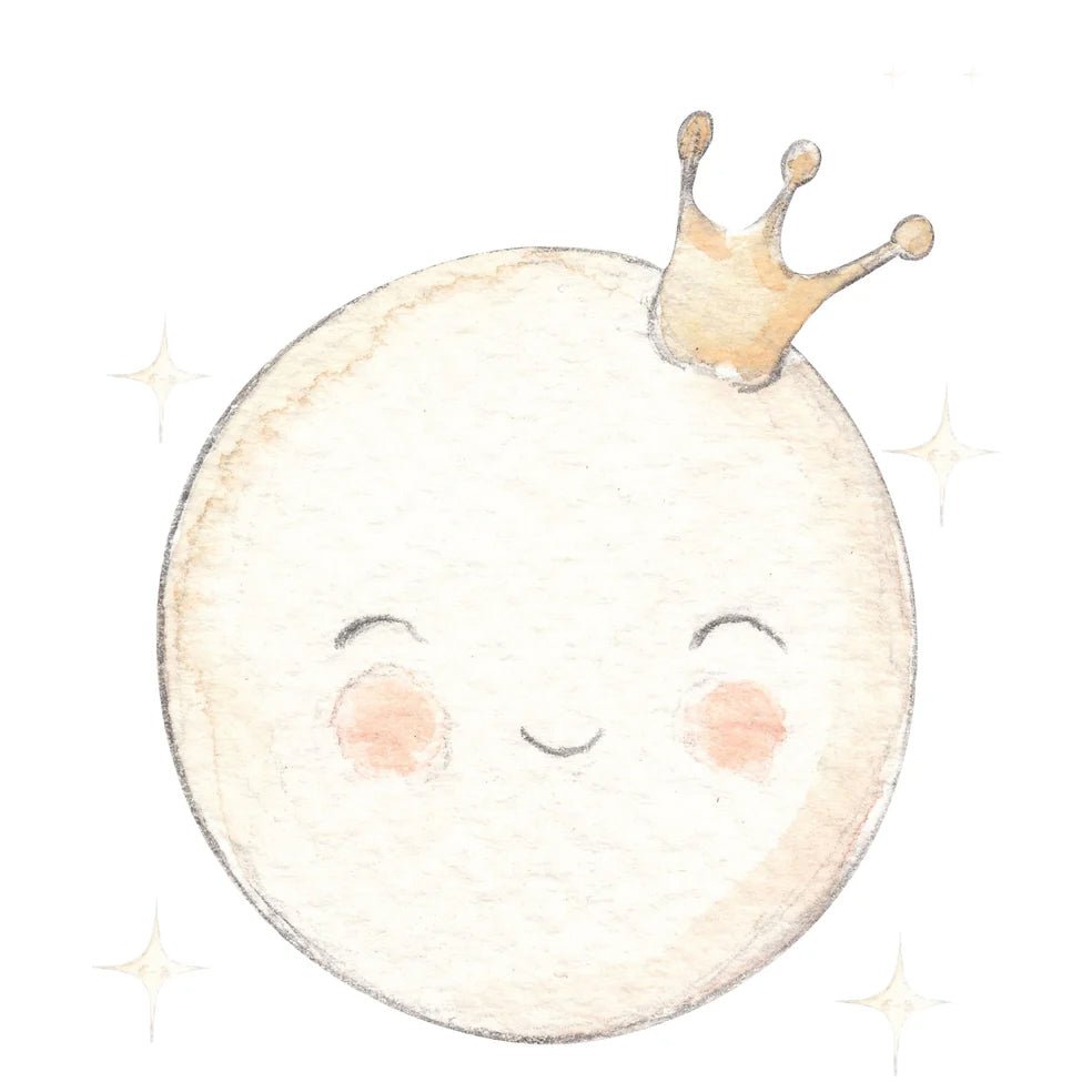 Vinilo Infantil Luna Estrellas de Cigüeña - Nanetes